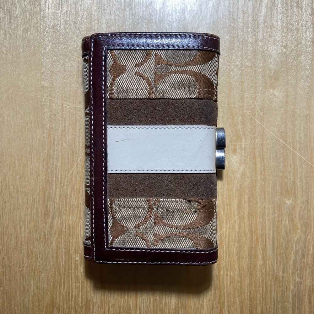 Coach Brown and Cream Wallet